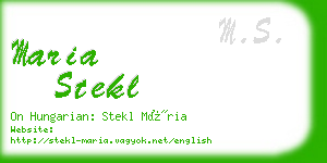 maria stekl business card